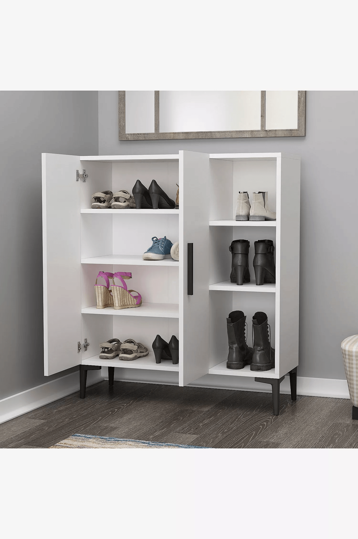 Zapatera Moderna Yuna Blanco RR MUEBLES GENERICO