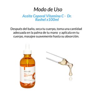 Aceite Corporal Vitamina C Dr Rashel 100ml 2 Unidades