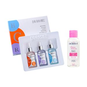 Kit 3en1 Serum Vitamina C Hialuroni con Retinol Agua Micelar 4 en1