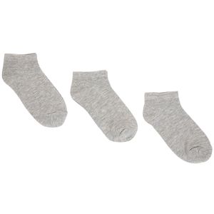 Medias Pack 3 Pares Unisex Polialgodón EUREKA Teen Niña Gris Melange