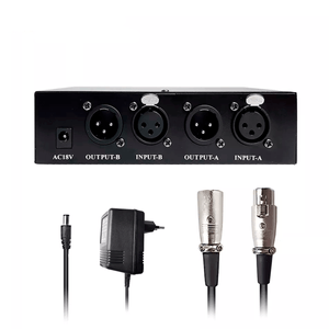 Phantom Power 48V para 2 Micrófonos Condensadores de Estudio
