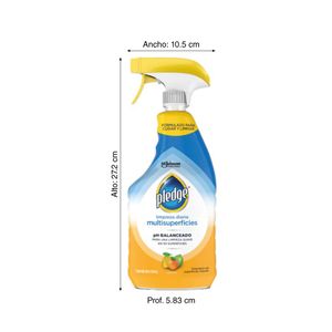 Limpiador Pledge Multisuperficies Citrico Gatillo 650ml
