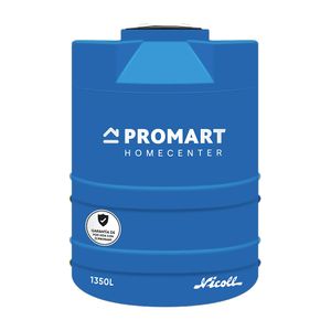 Cisterna de agua Promart 1350 litros Azul + Kit de accesorios