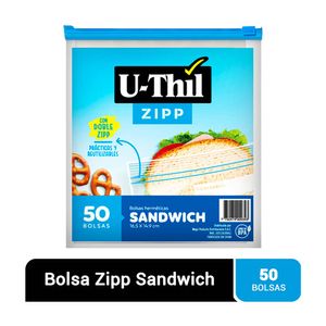Bolsa Zipp Chica 50 unidades 16.5x14.9cm Uthil