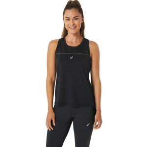 Top Asics Race Tank Performance Black/Charcoal Grey Mujer