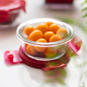 Taper Vidrio Redondo Hermetico 210ml Orange