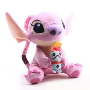 Peluche Stitch + Trapos Lilo y Stitch Rosado 25 Cm
