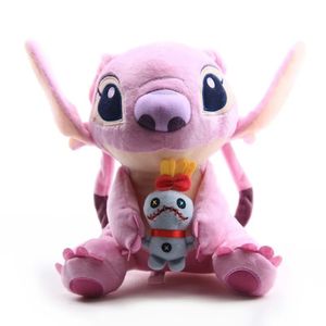 Peluche Stitch + Trapos Lilo y Stitch Rosado 25 Cm