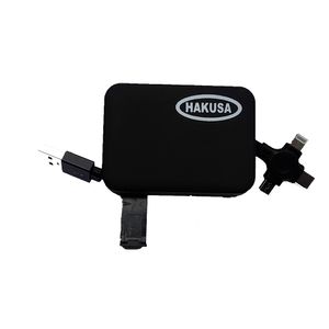 Cable de carga rápida universal retráctil Hakusa - Negro