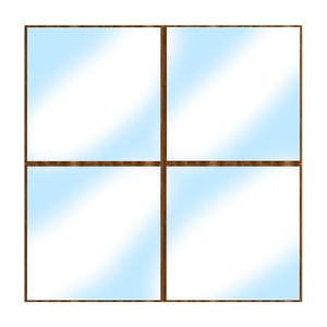 Espejo Sibari cuadrado con marco de madera Tuhome