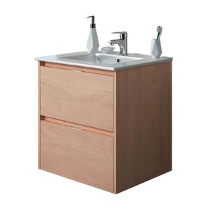 Vanitorio + Lavatorio + Espejo Inca Denver Oak 60cm