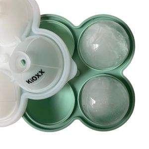 Cubeta de Silicona de Hielos Circulares 4 Cavidades KiOXX Verde Claro
