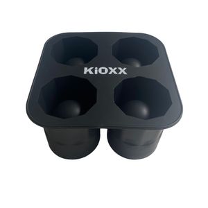Cubeta de Silicona Vaso Shot 4 Cavidades KiOXX Negra
