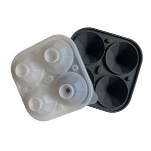 Cubeta de Silicona de Hielos Diamantes 4 Cavidades KiOXX Gris