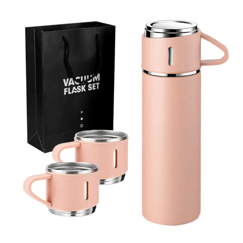 Set Termo Para Agua Caliente Termo Café + 3 Tazas se envían colores  surtidos