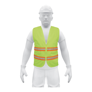 Chaleco de seguridad verde alta visibilidad con cierre Truper 13474