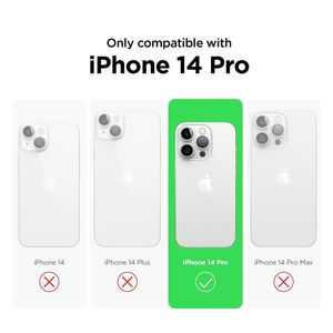 Case para iPhone 14 Pro, amortiguador de choques, lila