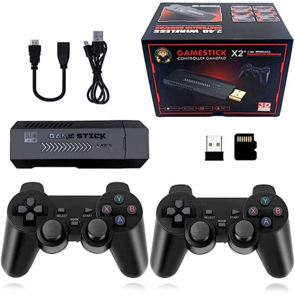 Consola Mini Video Juego X2 4k Wireless Gamestick X2 Red Black Real Plaza