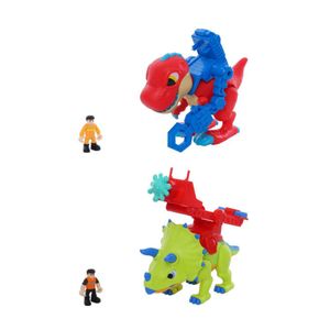 Juguete Dino Troop Kids Dinosaurios Triceraptor Y T-Rex Con Figura