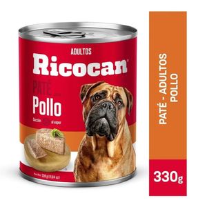 Comida Húmeda para Perro Ricocan Paté Lata Pollo Adultos 330 gr
