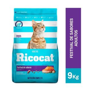 Comida paara Gatos Ricocat Adultos Festival de Sabores 9 Kg