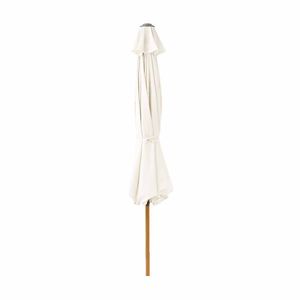 Sombrilla central aluminio maderado 290cm Blanco