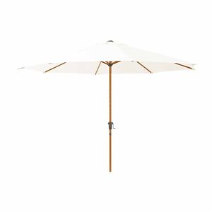 Sombrilla central aluminio maderado 290cm Blanco