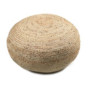 Puff trenzado de yute 60x25cm
