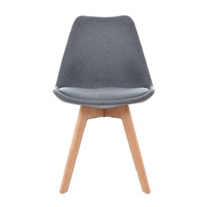 Silla de Diseño Decorativo Ghost Polipropileno/Madera Gris Oscuro Bonno