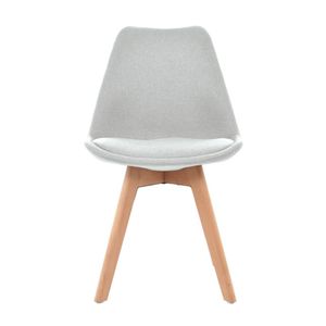 Silla de Diseño Decorativo Ghost Polipropileno/Madera Gris Claro Bonno