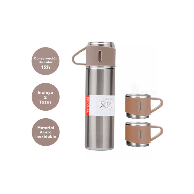 Set Termo Para Agua Caliente Termo Café + 3 Tazas se envían