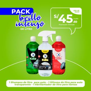 Pack KILLA Shampoo-Silicona-Abrillantador 1 Litro