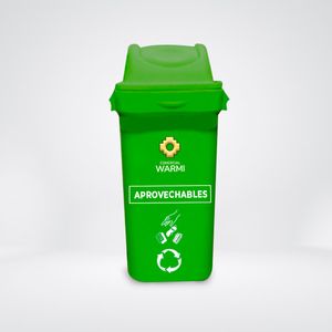 Tacho Modelo Ecoplast Vaivén WARMI 55L Verde Aprovechables