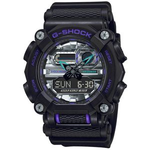 Reloj Casio G-Shock GA900AS-1A Digital Analógico Luz LED Acuático Negro Plateado