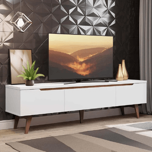 Mueble para TV 2 puertas 1 cajón Topacio Color Blanco TU MESITA