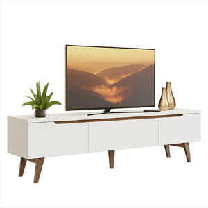 Mueble para TV 2 puertas 1 cajón Topacio Color Blanco TU MESITA