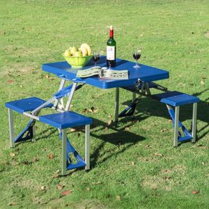 Set portatil plegable 4 bancos + mesa