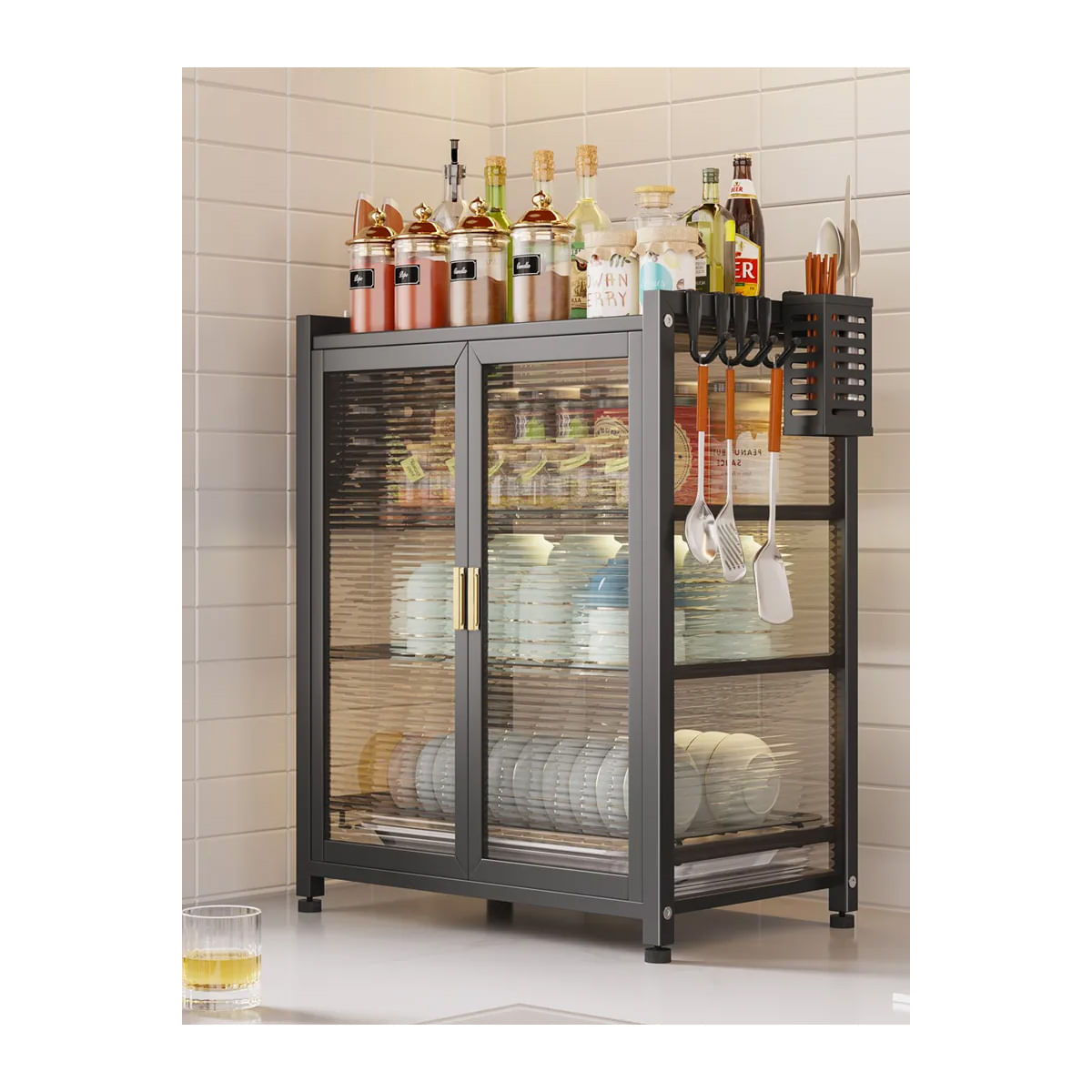 Estante Organizador Multifuncional Cocina D69 BL Y Escurridor de Platos  Premium 85cm - Real Plaza