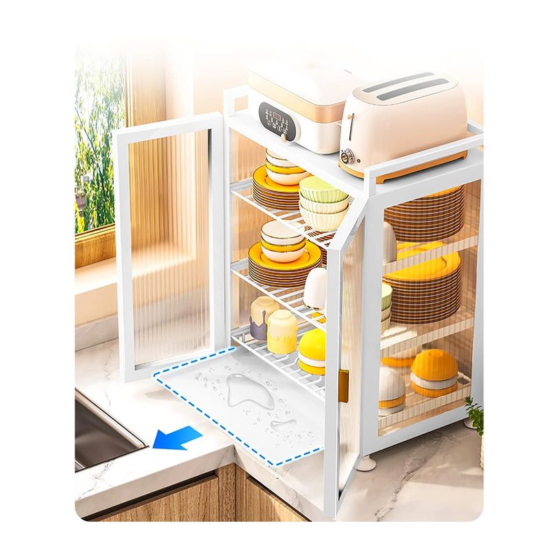 Estante Organizador Multifuncional Cocina D69 BL Y Escurridor de Platos  Premium 85cm - Real Plaza