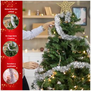 Guirnaldas de Navidad Decorativas Plomas 200cm x3