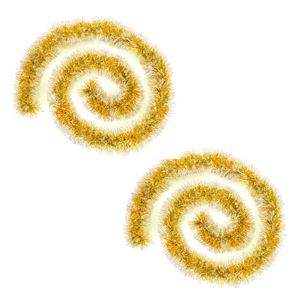 Guirnaldas de Navidad Decorativas Doradas 200cm x2