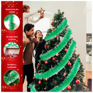 Guirnaldas de Navidad Decorativas Verdes 200cm x3