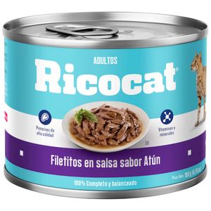 Comida para Perros RICOCAT Adulto Todas las Razas atun Lata 190g