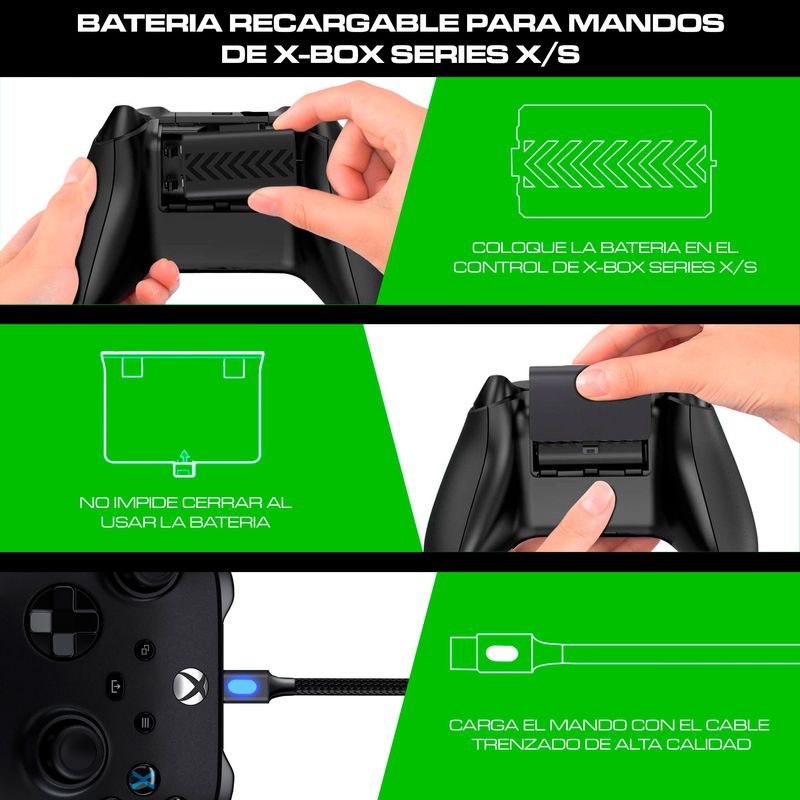 Mando Xbox Series X Wireless Volt + Bateria Recagable - Real Plaza