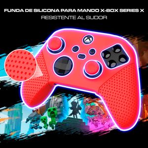 Funda De Silicona Para Mandos Xbox Serie X/S Con Grip Rojo