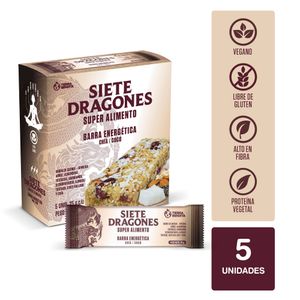 Barra Chía y Coco SIETE DRAGONES Caja 5un