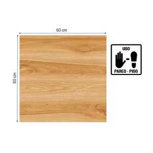 Piso Gress Maderado Samara Canela Pulido 60x60cm 1.44m2 Klipen