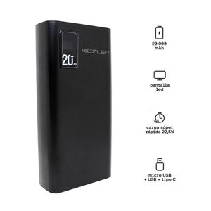 Powerbank Kuzler ANKE-105N 20 000 mAh 22.5W Negro