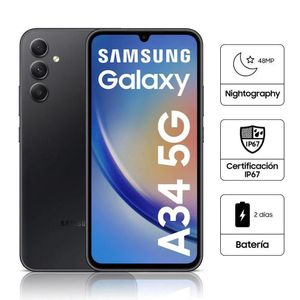 Celular Samsung Galaxy A34 SM-A346MZKBLTP 6.6" 6GB RAM 128GB Negro