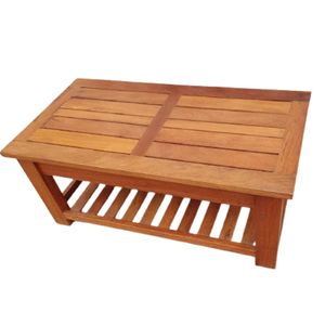 Mesa de Centro Paracas en Madera para Salas y Terrazas en Color Caramelo